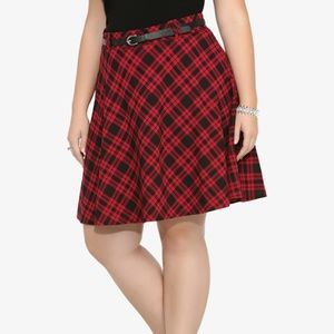 Red Plaid Skirt
